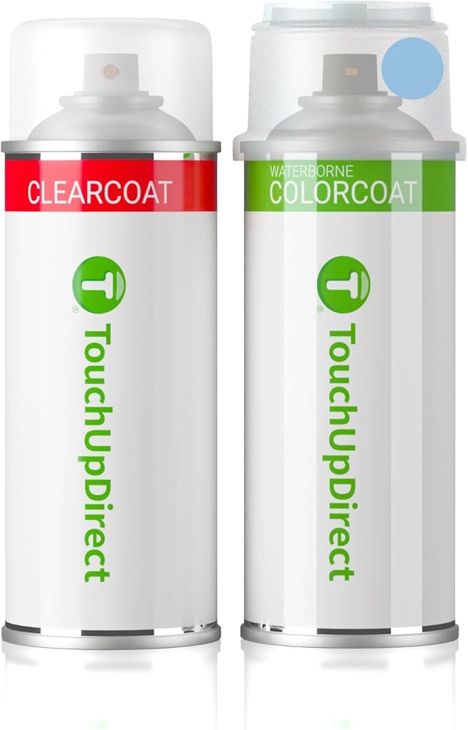 TouchUpDirect 8X0 Heritage Blue Compatible with Toyota Exact Match Touch Up Paint Aerosol - Essential Kit
