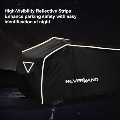Neverland ATV Cover Waterproof Outdoor Heavy Duty ATV Covers Dustproof Anti-UV 4 Wheeler Cover All Weather Protection Four Wheeler Cover for Polaris Yamaha Suzuki Honda (Black XLarge)