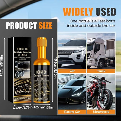 Catalytic Cleaner, Boost Up Catalytic, Boost Up Catalytic Converter Cleaner Auto Parts EngineFuel and Exhaust Pipe Cleaners,Fuel System Treatment Oil for Gas and Diesel Car (3PCS)