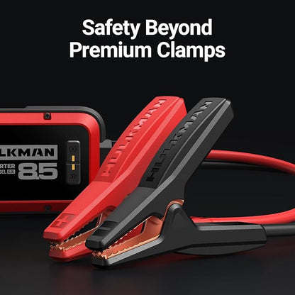Hulkman Alpha85,Carmine Red, 2000A 74Wh Smart Jump Starter, 12V Portable Car Battery Booster with 3.3" Display, USB-C Power Pack,Includes 65W Wall Charger, Jumper Cables for up to 8.5L Gas/6.0L Diesel