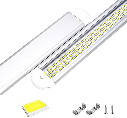 Enclosed Trailer 12v Led Light Bar, 120Leds 1500lm 8W DC 12 Volt Led Strip Lights with On/Off Switch, for Enclosed Cargo Trailer, Car Rv Van Truck Lorry Camper Boat Caravan Motorhome