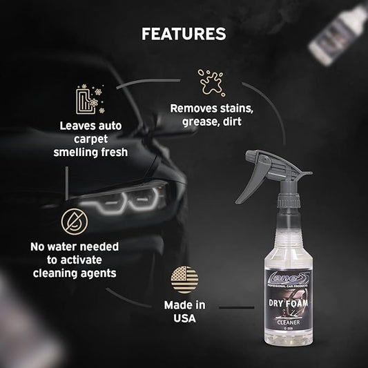 LANE'S Carpet Cleaner Spray- Carpet Cleaner Foam, Removes Odor, Fights Tough Dirt and Stains, Professional Grade Cleaning Spray E-209-16 ounces