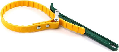 QWORK 9" Belt Strap Wrench, Multi-Purpose Adjustable Strap Oil Filter Strap Opener Wrench with 19 11/16" Capacity Adjustable Strap
