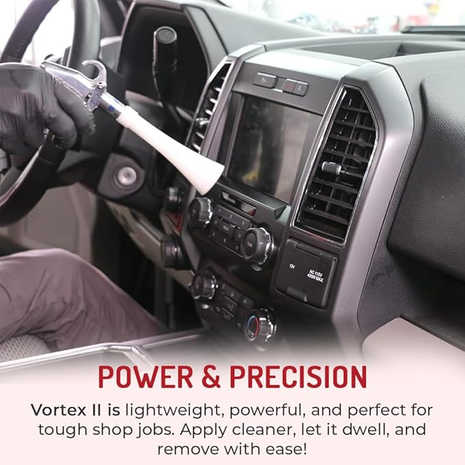 HI-TECH Vortex II Air Cleaning Gun – Pro Auto Detailing Tool for Deep Cleaning Interiors & Exteriors – Uses Air Compressor – Blasts Dust, Dirt & Grime Fast