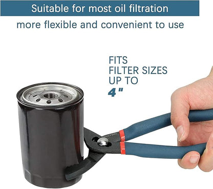 Oil Filter Wrench Set, 12" & 14" 2pcs Adjustable Oil Filter Pliers, Oil Filter Removal Tool, Universal, No Slipping for Engine Filters, Conduit, Fittings