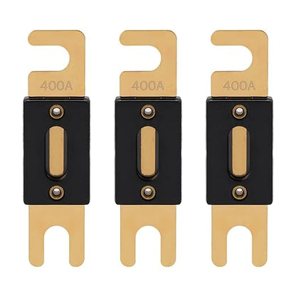 400A ANL Fuse 400 Amp Inline Blade Fuses 32V for Car Audio Inverter Automotive Stereo (Pack of 3 pcs)