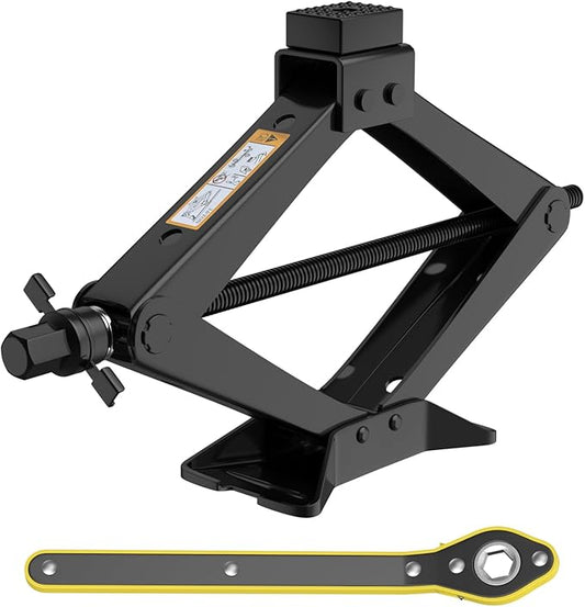 Universal Car Jack Kit Scissor Jack for Car 3 Ton 6614 LBS Spare Tire Changing Kit,Portable Tire Jack Repair Kit with Lug Wrench,Car Lifting Jack for Auto/SUV/MPV
