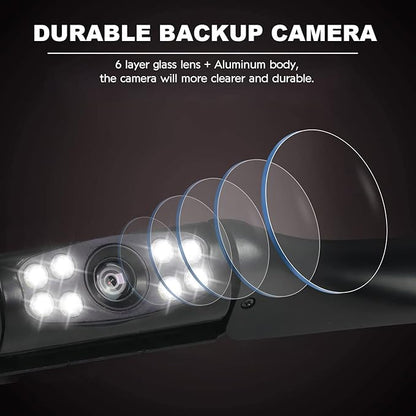 Kairiyard License Plate Backup Camera, Waterproof 170° View Rear View Reverse Camera Night Vision Back up Camera Systems for Cars Trucks Pickup SUVs Trailer