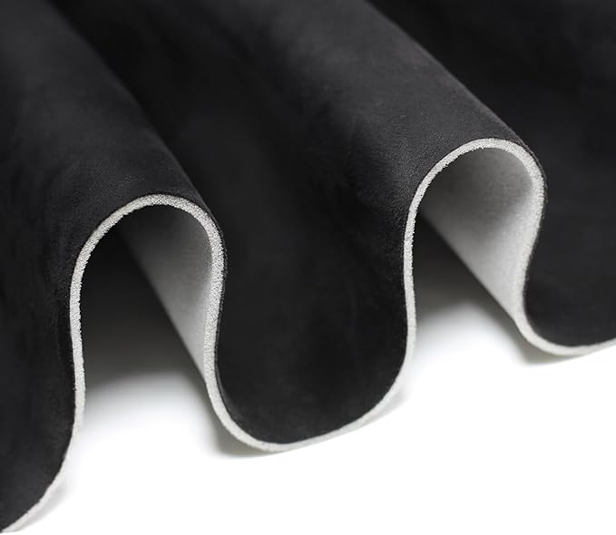Suede Headliner Fabric with Foam Backing - Black Suede Headliner wrap Interior Material for Car/Truck/SUV/RV Roof, Home Repair/DIY Headliner Material Automotive Headliner Fabric (Black, 96"×60“)