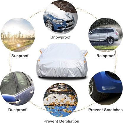 Kayme 6 Layers SUV Car Cover Custom Fit for Buick Encore/Encore GX(2012-2025) Waterproof All Weather for Automobiles, Outdoor Full Cover Rain Sun UV Protection.Silver