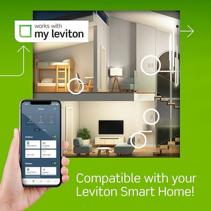 Leviton Level 2 Smart EV Charger with Wi-Fi, 40 Amp, 9.6kW Output, 25' Cable, NEMA 14-50P, Indoor/Outdoor Plug-In EV Charging Station, My Leviton Compatibility, EV40P EVSE