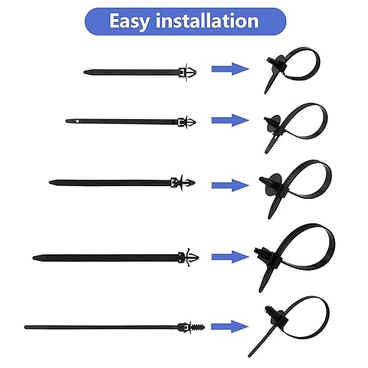 150pcs Wire Loom Clips Car Automotive Harness Routing Clips Assortment Kits - 10 Different Sizes Automotive Wire Routing Clips Replacement Auto Parts for Honda GM Mazda Jeep Wrangler Ford