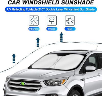 KUST Windshield Sun Shade for 2013 2014 2015 2016 2017 2018 2019 Ford Escape Sunshade Foldable Window Sun Visor Protector Blocks UV Rays Keep Your Car Cooler