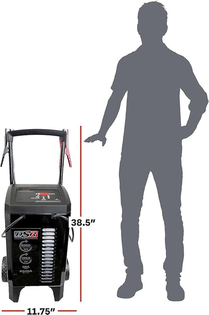 Schumacher Electric DSR Pro Series 6V / 12V Wheeled Battery Charger & Engine Starter - Heavy Duty Car Battery Charger & Maintainer - Fully Automatic - 125/250 Amps - DSR161