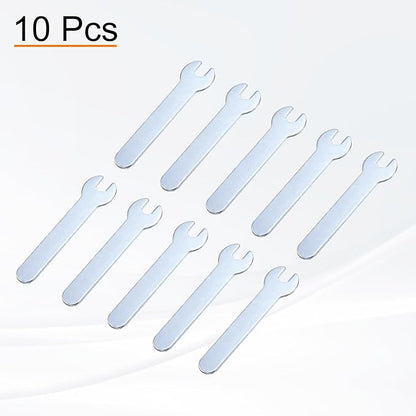 HARFINGTON 10pcs Small Wrench Open End Wrench 6x66x1.5mm Metric U-Shaped Single Open Ended Spanner Super Thin Small Flat Head Galvanizing Wrench for Automotive Repair Furniture Assembly
