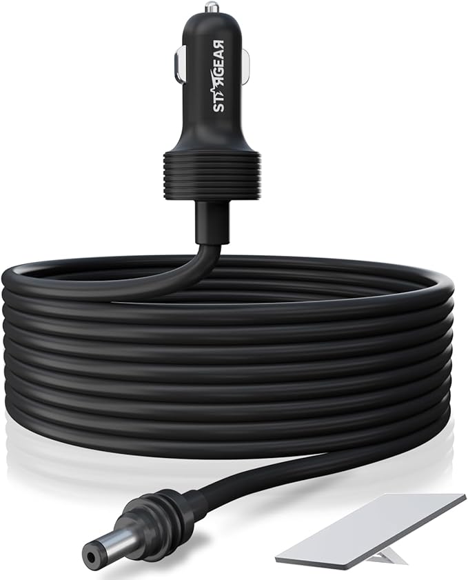 Starlink Mini Cable 12V 5M/16.4FT, Starlink Mini Accessories 16AWG Cigarette Lighter to DC Cord, Starlink Cable 12V-48V Car Charger Adapter (5M)