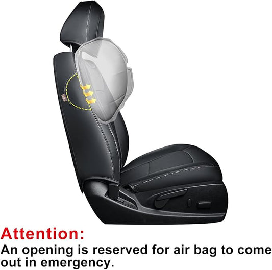 LUCKYMAN CLUB Chevy Colorado Seat Covers, fit for 2015-2022 Colorado Crew Cab Z71 LT ZR2 Work Truck with Faux Leather (Black)