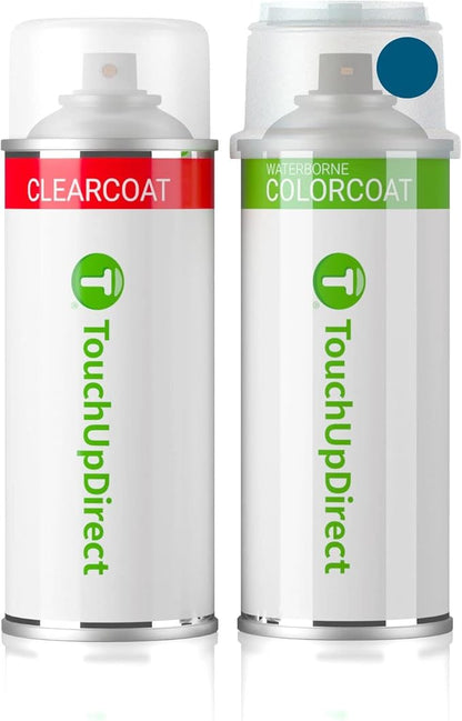 TouchUpDirect 8X7 Electric Storm Blue Compatible with Toyota Exact Match Touch Up Paint Aerosol - Essential Kit