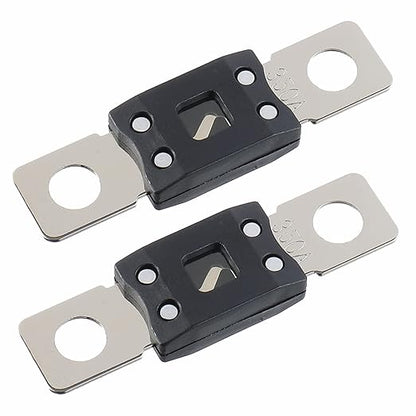 350A MEGA High Current Fuse - 350 Amp Bolt-on Fuse for Cars, Trucks, Construction Vehicles, Buses, Caravans (2 Pcs)