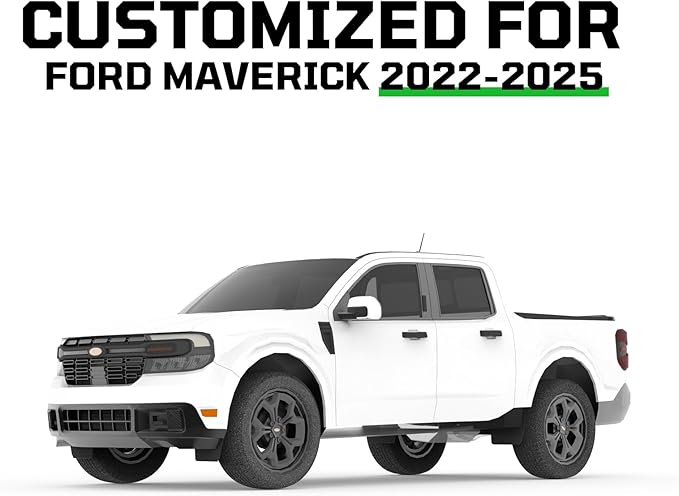 for Ford Maverick Custom Car Seat Covers Full Set,Full Coverage Design Car Seat Compatible with Airbags ,Easy to Install leather Seat Covers,Fit Ford Maverick 2022-2025 XL XLT Lariat Models (Black)