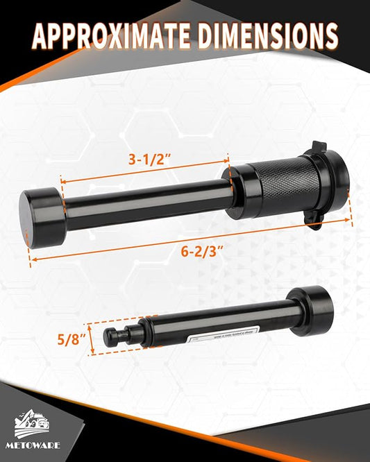 METOWARE Trailer Hitch Lock Hitch Receiver Lock Fits Class III IV and 2" 2-1/2" Receiver with 5/8" Dia 3-1/2” Long Pin and 8 Anti-Rattle Rubber O-Rings, for Trailer Truck Car Boat (1 Pack)