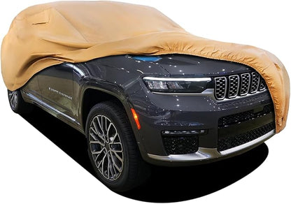 Heavy Duty Outdoor Car Cover Custom Fit for Jeep Grand Cherokee,Windproof All Weather Waterproof Sun Rain UV Dust Snow Protection Outdoor Car Covers