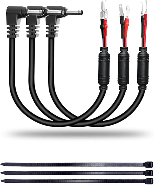 Radar Detector Hardwire Power Cord, Rearview Mirror Plug Cable, with Inline Fuse Holder,Suitable for Uniden Escort Beltronics Valentine One Cobra Whistler Radar Detector,3-Piece Set,9.8'' (DC3.5)