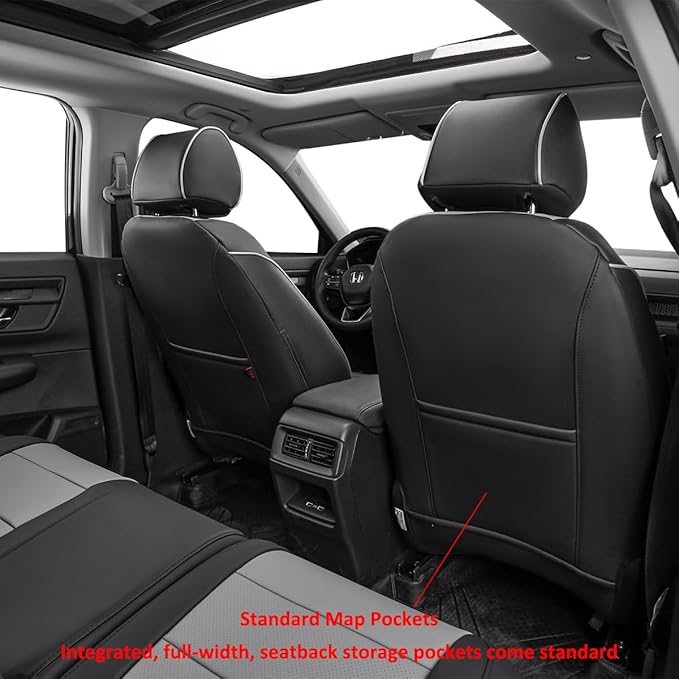 EKR Sportage Seat Covers Custom Fit for KIA Sportage EX,X-Line,SX,SX Prestige,X-pro,X-pro Prestige 2023 2024 2025 2026 Leather Car Seat Cover Full Set - Faux Leather (Black/Gray)