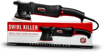 Adam's Polishes Swirl Killer 15mm Car Polisher - Buffer Polisher Dual Action Machine | Use W/Car Polish, Polishing Compound, or Car Scratch Remover | Detailing Car Wash Clay Bar Ceramic Coating