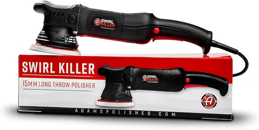Adam's Polishes Swirl Killer 15mm Car Polisher - Buffer Polisher Dual Action Machine | Use W/Car Polish, Polishing Compound, or Car Scratch Remover | Detailing Car Wash Clay Bar Ceramic Coating