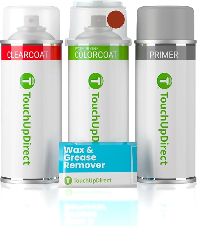 TouchUpDirect 4X0 Inferno Compatible with Toyota Exact Match Touch Up Paint Aerosol - Preferred Kit