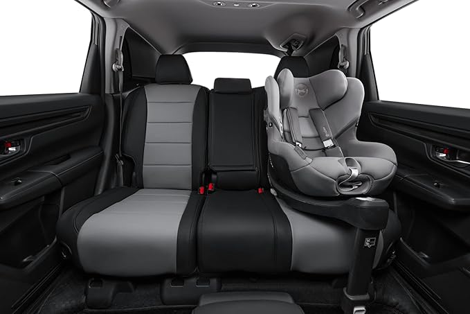 coverdream Custom Seat Covers Compatible with Select Honda CRV 2015 2016 Models - Leatherette (Black/Gray,Full Set)