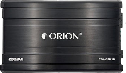 Orion Cobalt CBA4500.1D Monoblock 1-Channel Class D Amplifier for Car Subwoofer, 4500W, 2/4 Ohm Stable, Adjustable Low Pass & Subsonic Filter with Bass Boost, MOSFET Power Supply, Bass Knob Included