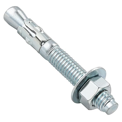 1/2x2-3/4 30Pcs Inch Standard Fasteners for Heavy-Duty Zinc Wedge Anchors for Cement and Concrete