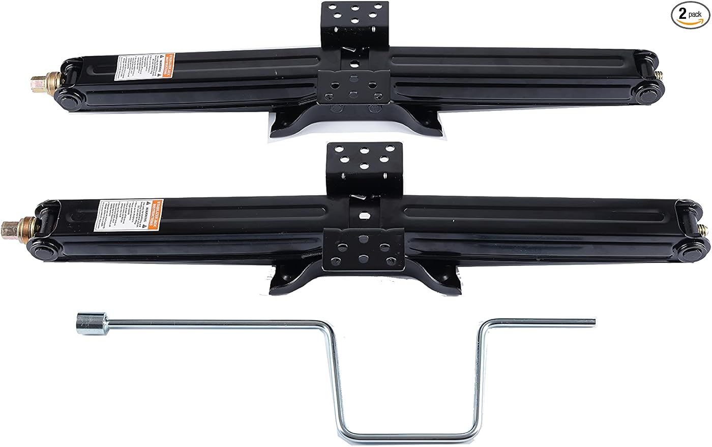 Bastion Distribution Two New 30" Scissor Jacks with Crank Handle | 5000lbs Capacity | 5-30” Height | Spray-Tested Powder Coated | BJ-5000MSJ30
