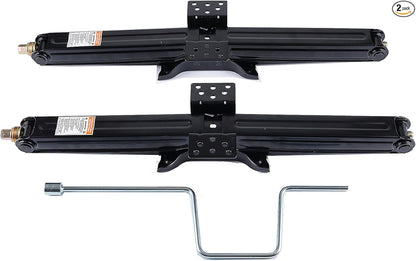 Bastion Distribution Two New 30" Scissor Jacks with Crank Handle | 5000lbs Capacity | 5-30” Height | Spray-Tested Powder Coated | BJ-5000MSJ30