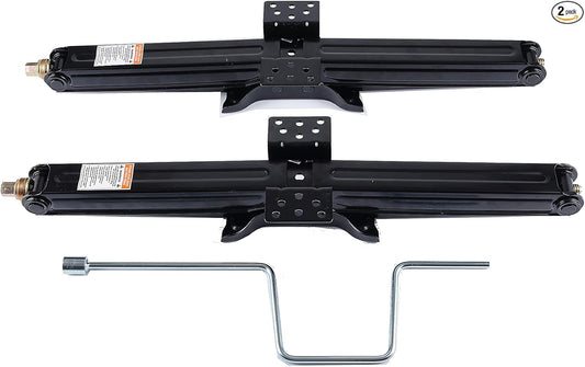 Bastion Distribution Two New 30" Scissor Jacks with Crank Handle | 5000lbs Capacity | 5-30” Height | Spray-Tested Powder Coated | BJ-5000MSJ30