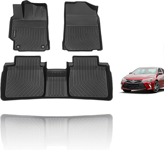 KELCSEECS Floor Mats Custom for 2012 2013 2014 2015 2016 2017 Camry Car Mats All Weather Protection Automotive Floor Liners Front& Rear Row Camry Floor Mats Accessories