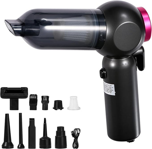 Car Vacuum Portable Handheld Cordless Vacuums, 20000PA Suction, 6000mAh Blower, Window Breaker, Seatbelt Cutter for Car, Home & Office Cleaning