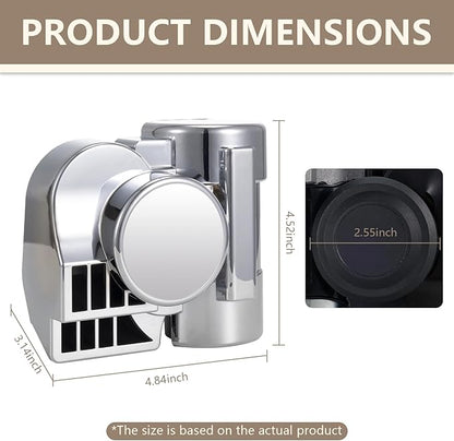 Car Horn Upgrade - 150DB Air Horn Kit for Motorcycle, Truck, Boat, & Pickup - 12V Train Horn with button, Compatible with motorbike