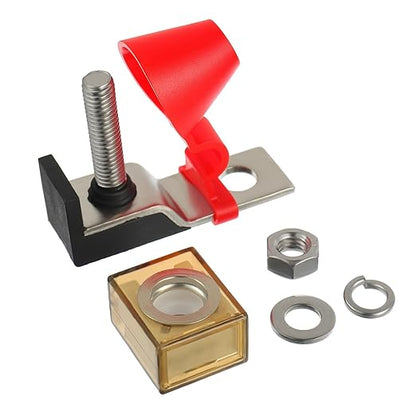 MRBF Terminal Fuse Block 50A，58V DC Maximum, Single Stud 5/16" (M8) Compact Marine Rated Battery Fuse,IP66, Waterproof Ignition Protected Battery Fuse 50 AMP