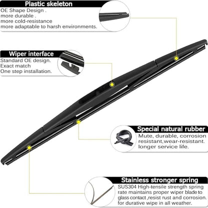 AUTOBOO 26"+20" Windshield Wipers with 14" Rear Wiper Blade Replacement for Subaru Ascent 2019 2020 2021 2022 2023-Original Factory Quality (Pack of 3)