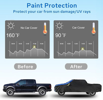 Avecrew All Weather Truck Cover - Waterproof, Rain, Snow, UV & Dust Protection (210"-230")