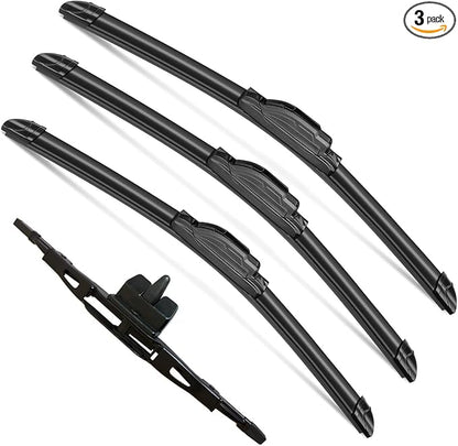 4 Wipers Set for Toyota FJ Cruiser 2007-2014, Windshield Wiper Blades Original Equipment Replacement Front and Rear- 16"/14"/14"10F (Pack of 4) J- HOOK