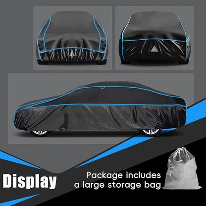 Hail Protector Car Cover, Outdoor Anti Hail Car Covers Thick Multi-Layered EVA, Hail Proof Car Cover Waterproof All Weather, Hail Protection Padded Fit Sedan/Coupe (Length 194 to 208 inch