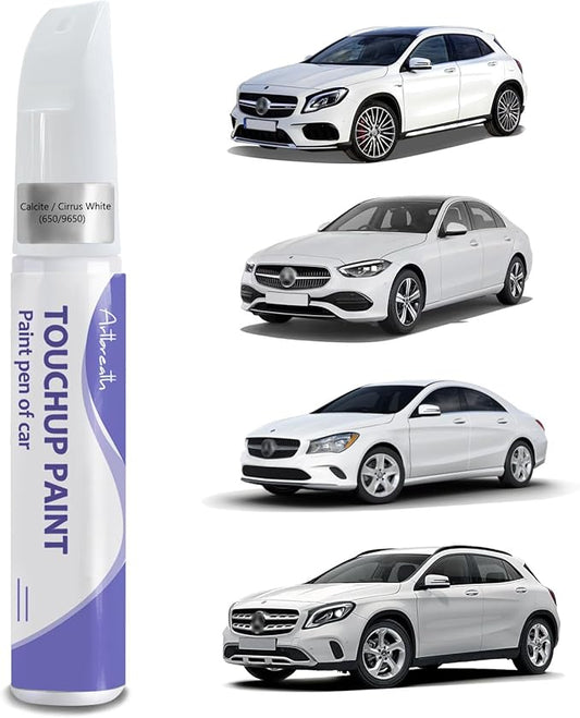 Touch Up Paint for Benz Cirrus White(650/9650)-Exact Match–Chips and Nicks TouchUp Paint Pen Scratch Repair Car Accessories Car Paint Pen for Erase Car Scratches