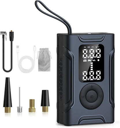 Tire Inflator Portable Air Compressor, Air Pump for Car Tires, 150PSI 20000mAh & 2X Faster Auto Tire Inflator with LED Light, LCD Display, Electric Air Pumps for Car Motorcycle Bike Balls