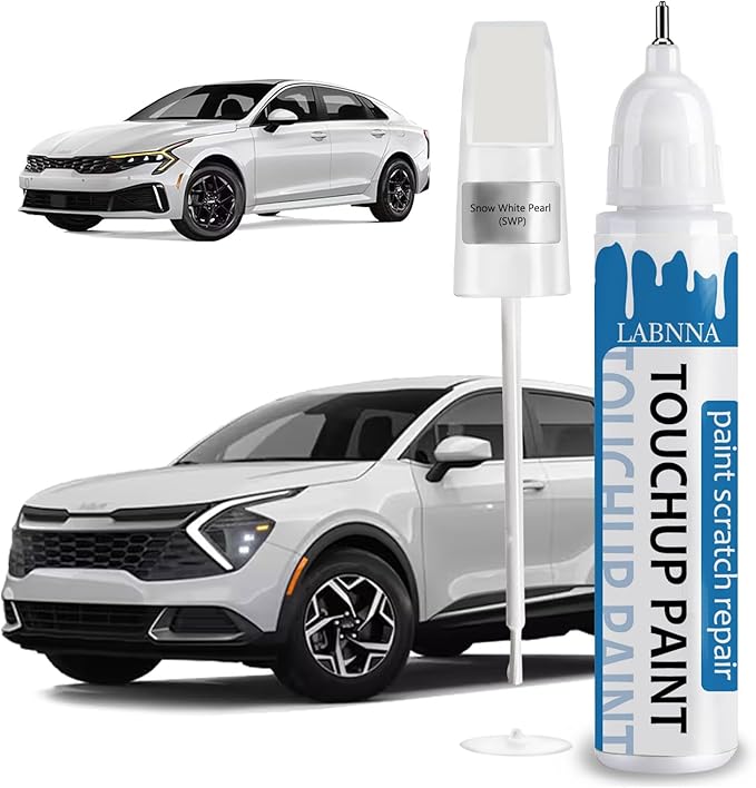 Snow White Pearl(SWP) Touch Up Paint for Kia-Exact Match 2 in 1 touchup Paint Pen for Chips and Nicks Repair Car Paint Scratch Repair Kit