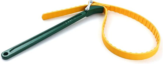 QWORK 15" Belt Strap Wrench, Multi-Purpose Adjustable Strap Oil Filter Wrench with 35 7/16" Capacity