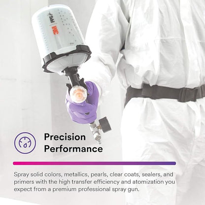 3M Performance Gravity HVLP Atomizing Head Variety Kit, 26730, Sizes 1.2, 1.3, 1.4, 1.6, 1.8, 2.0, for use Performance Spray Gun PPS 2.0 Paint Cups, Pack of 6, Black